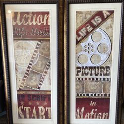 2 Movie Night Cinema Framed Art  