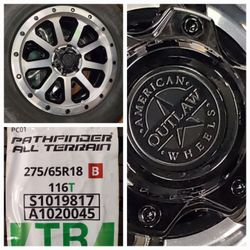 4 18INCH WHEELS AND TIRES BOLT PATTERN 6X135 OFNEWFSET 18 