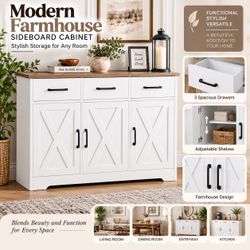 Modern Farmhouse Sideboard Cabinet