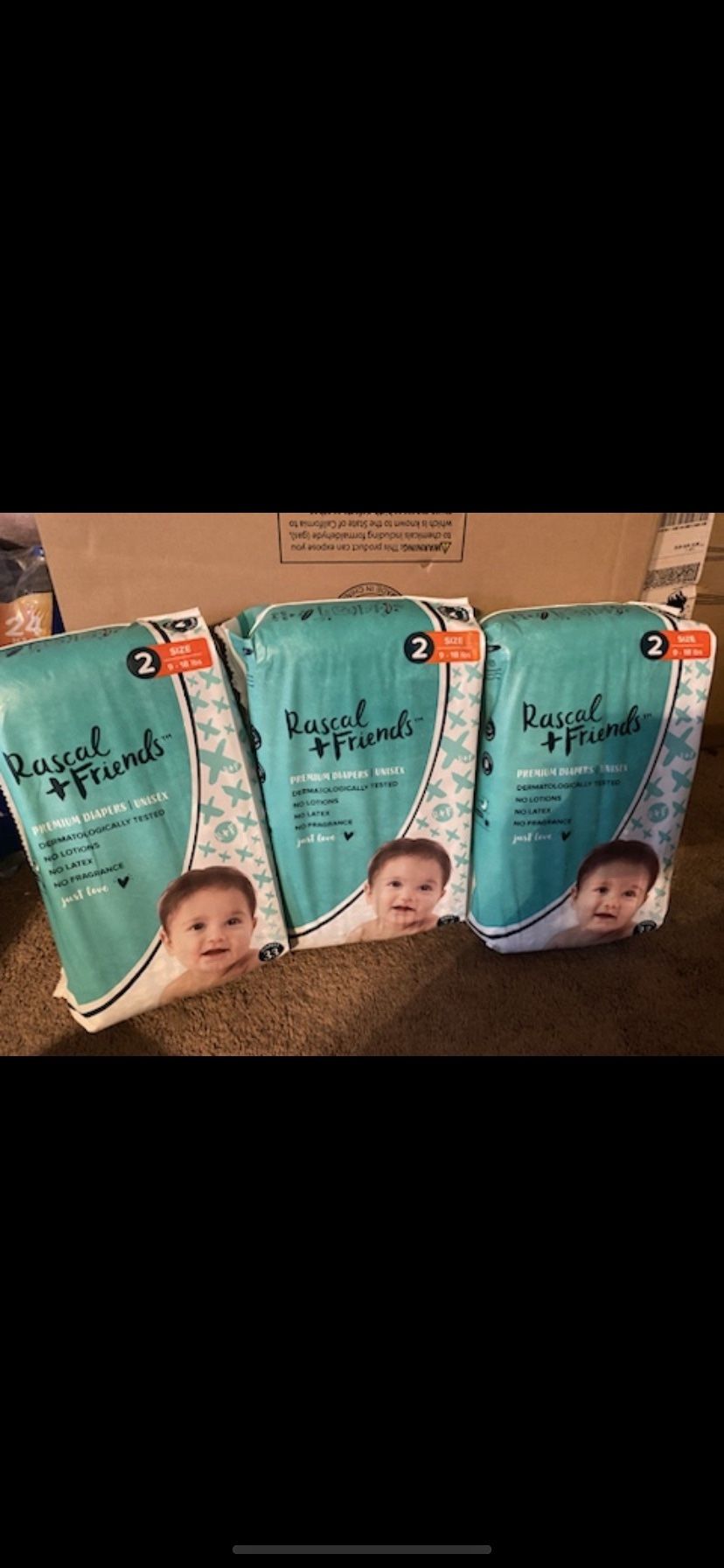 #3 Brand New Packs Of Baby Diapers Sz 2