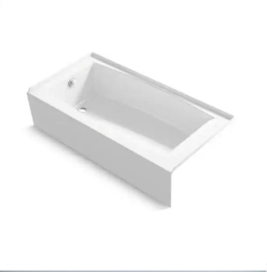 Kohler Elmbrook Bathtub 60 In X 30.25 Soaking With Left Hand Drain In White