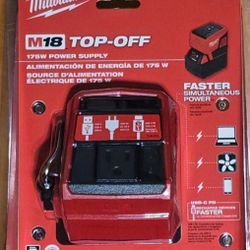 Milwaukee TOP OFF  18-Volt Lithium-Ion 175-Watt Powered Compact Inverter Brand New No Low Offers/Trades, Pls. Pick up in Burien Yes Available
