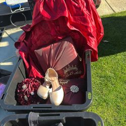 Quinceañera Dress, Shoes, And Church Set