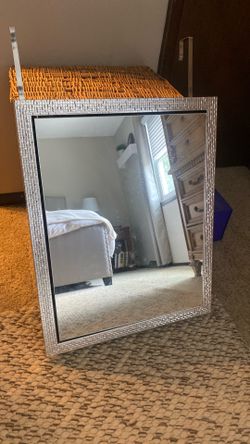 Jewelry Box Mirror Hangs on Door