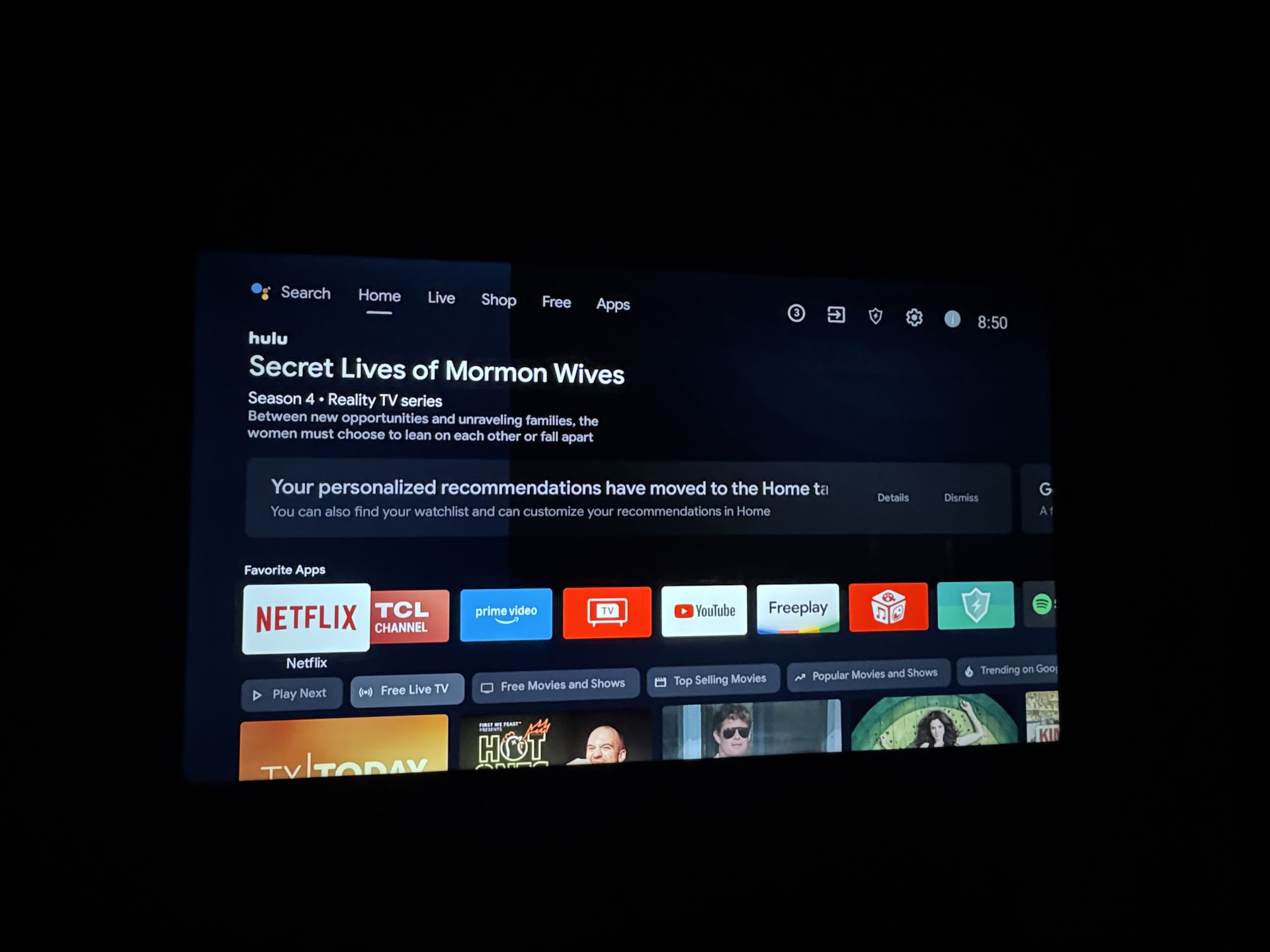 65” TCL 4k Television 2020-2021 Model