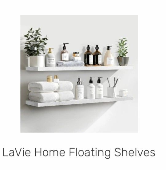 Three Sets White Floating Shelves