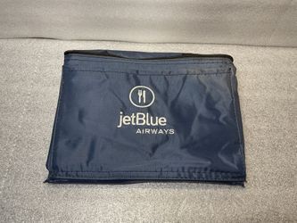 Jet Airways Blue Utensil Picnic Lunch Travel Storage Bag Original Koozie Bag Hot Cold