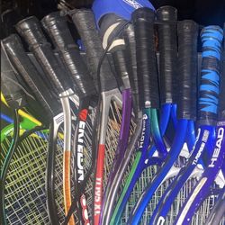 Tennis Rackets Many To Choose From 14 Each And Racketball Rackets 6$ Each