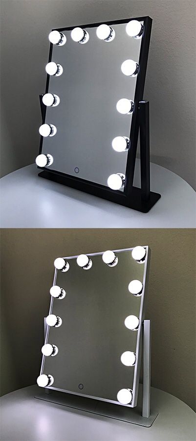 New in box $70 each Vanity Mirror 12 Dimmable Light Bulbs Hollywood Beauty Makeup, 16”x12”
