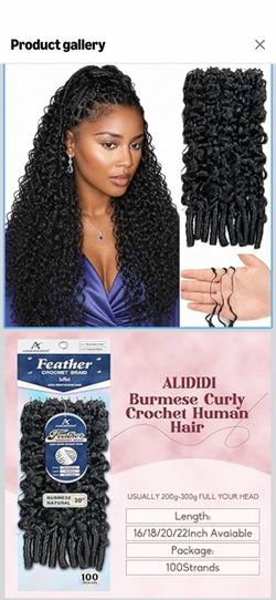 Premium Burmese Crochet Hair 20 Inch | 100% Remy Human Hair | Brand New