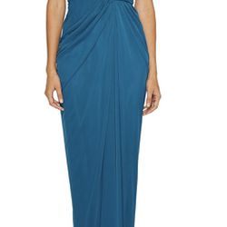 Adrianna Papell Women's Shirred Long Gown -Like New-