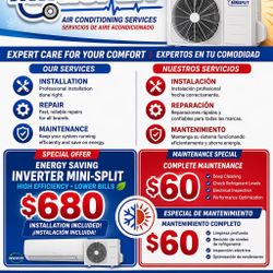 Mini-splits and air conditioners—energy-saving inverter systems.