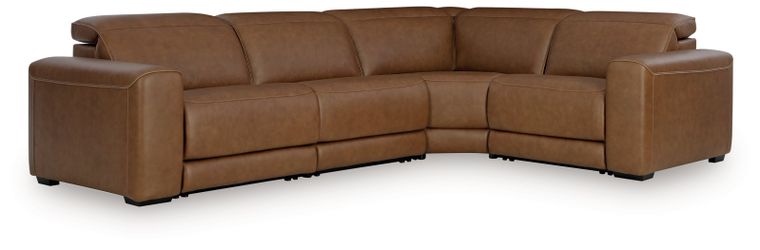 Magic Man Caramel 4-Piece Power Reclining Sectional (Online Special Price)