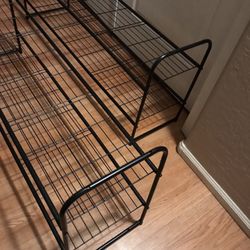 Metal Storage And Shoe Racks (2ea)