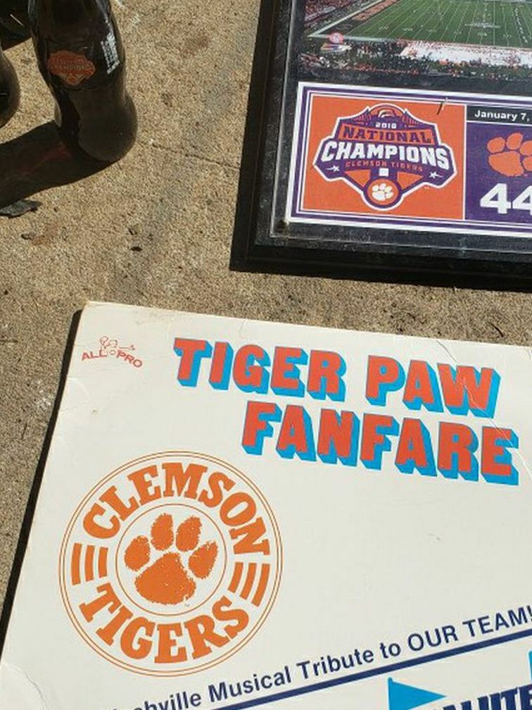 CLEMSON STUFF. ALL FOR 40.00 LOOK AT ALL PICTURES