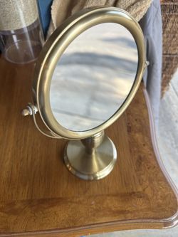 Vintage-Style Brass Vanity Mirror 