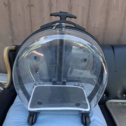 Clear Zipper Bag Suit Case With Wheels And Handle