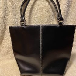 Black Leather Shoulder Bag