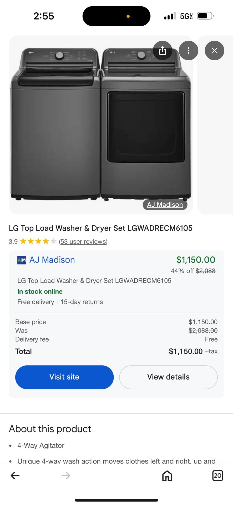 Washer And Dryer