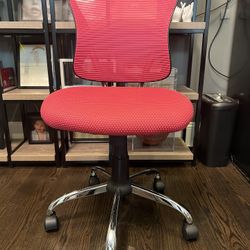 Pink Mesh Desk Chair 