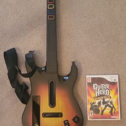 Guitar Hero Sunburst Guitar And World Tour Game