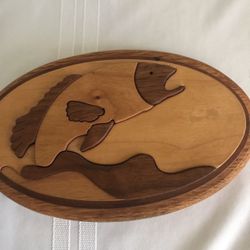 MCM Barware Wood Bass Art By Bob Harden