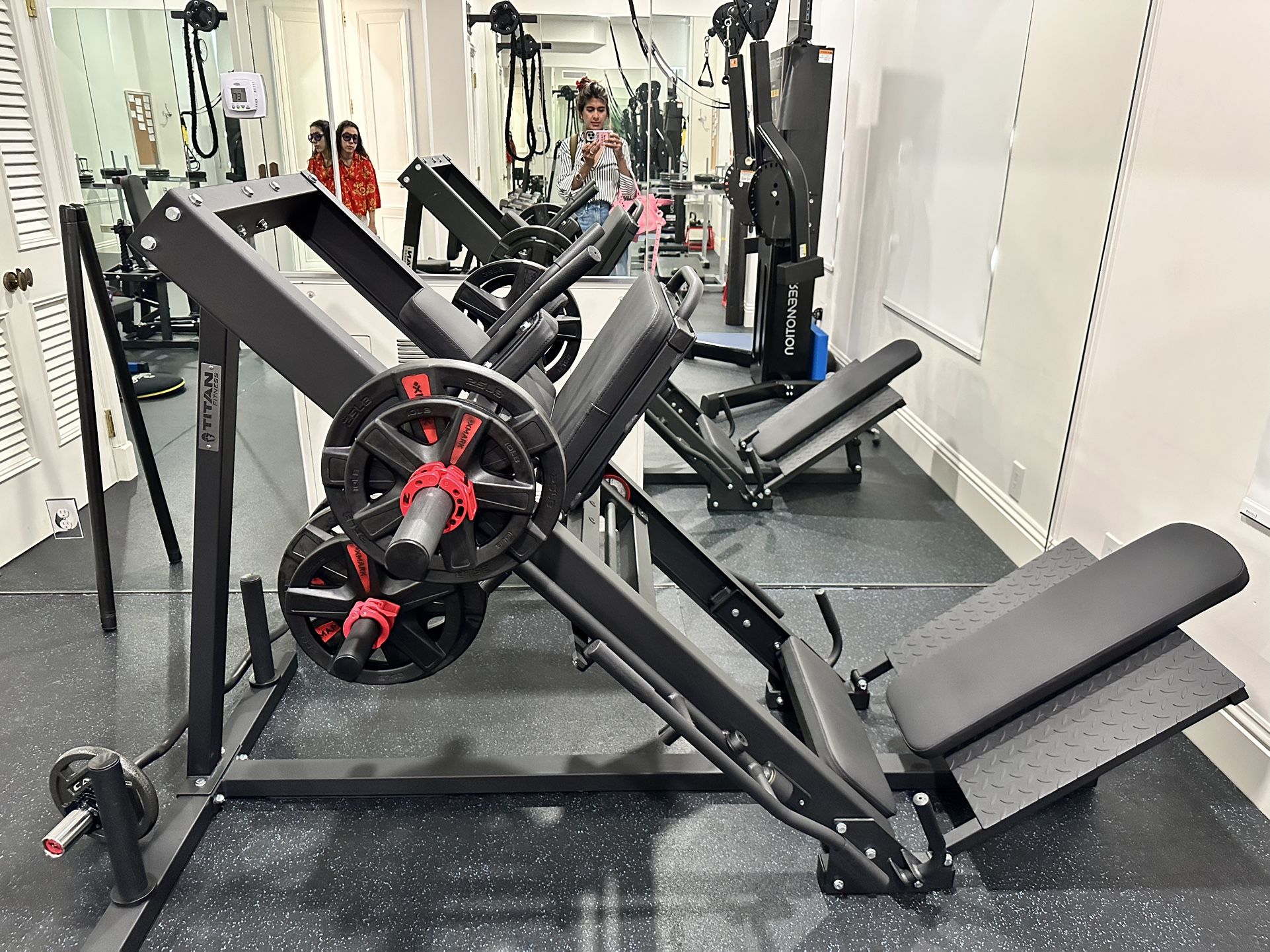 Titan Fitness Plate-Loaded Leg Press Hack Square Machine Combo