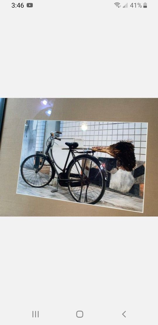 Picture With Bike And Broom