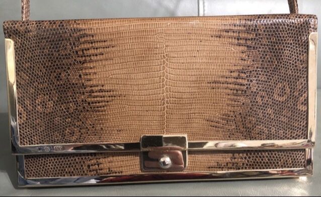 VINTAGE 1990s ESCADA SNAKESKIN CLUTCH