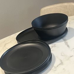 Target - Black Plastic Plates, Serving Platter, Serving Bowl