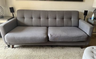 Gray Allie 82” Mid-Century Modern Sofa by Living Spaces