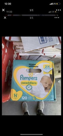 Pampers swaddlers size New born ,120 count