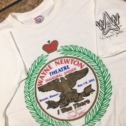 Vintage Wayne Newton Inaugural Theater Opening T Shirt May 1 1993 Missouri