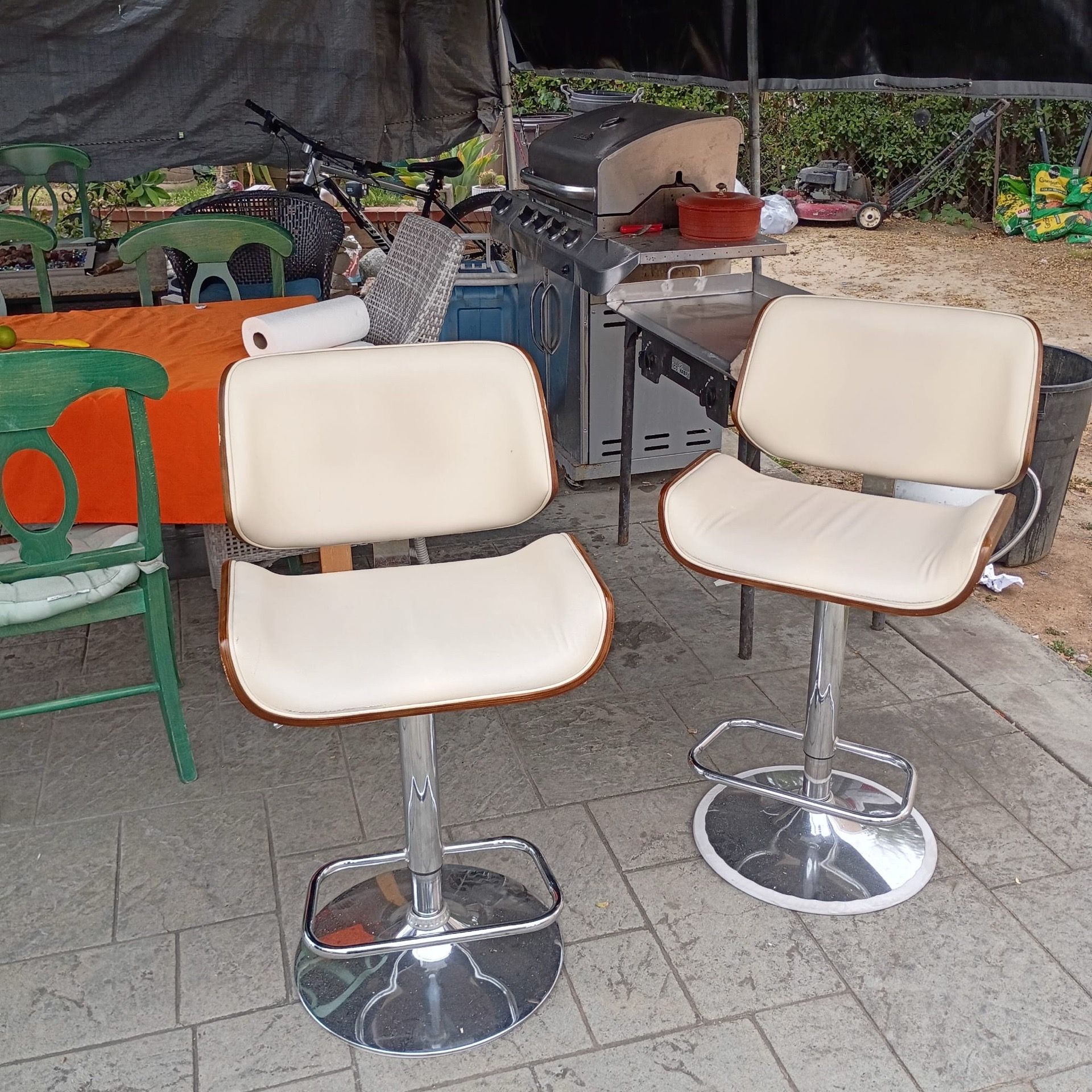 Wooden barstool set of two