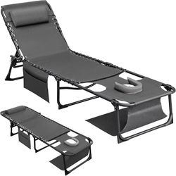 ❤️‍🔥 #C Oversize Face Down Chaise Lounge Chair 27 Inch Wide Foldable Outdoor Patio Chair