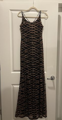 Prom Black/Rose Gold Sequin Dress 