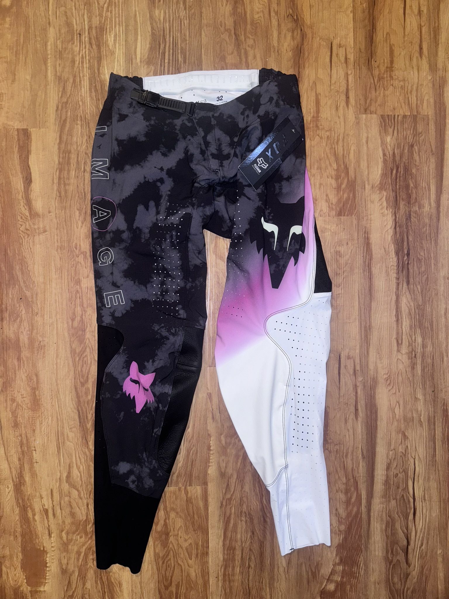 NEW Adult SZ 32 FOX RACING FLEXAIR DETONATE MX PANTS BLACK CAMO MOTOCROSS OFFROA