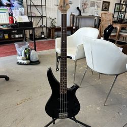 Black Yamaha 4-String Bass Guitar