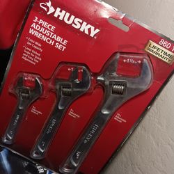 Husky 3pcs Adjustable Wrench 