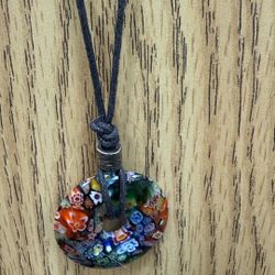 Vintage Boho Floral Glass necklace