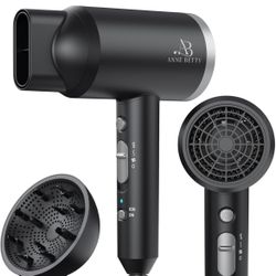 Ionic Hair Dryer with Diffuser, Powerful 1800W Blow Dryer for Women & Men