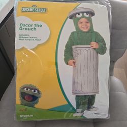 SESAME STREET OSCAR THE GRINCH COSTUME SZ 3T-4T SEE DESCRIPTION 