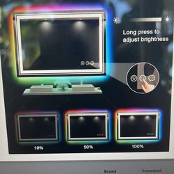 40" x 32" Brand New Colorful LED Mirror