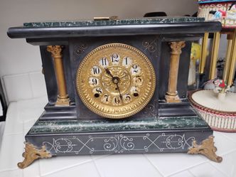 Antique Seth Thomas  Mantel Clock  - Lion Head