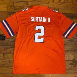 Throw Back Orange Blue Denver Broncos Patrick Surtain jersey  Fully Stitched #2 Adult And youth 