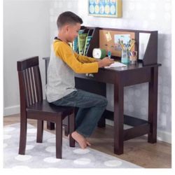  Black Friday Deal %60 off Wooden Children’s Study Desk & Chair – Espresso, New in Box