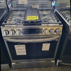 LG InstaView 5 Burner Slide In Stove With Air Fry 30 Wide BR8