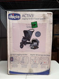 Chicco Activ3 Jogging Stroller Travel System w/ KeyFit 30 Car Seat - Solar