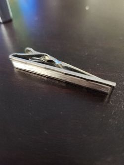 vintage silver tone metal mens tie pin
