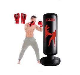 ULLIKI Freestanding Punching Bag for Adults with Gloves, Kick Boxing Bag with Stand for Adults, Blow up Punching Bag for Kids 12-14